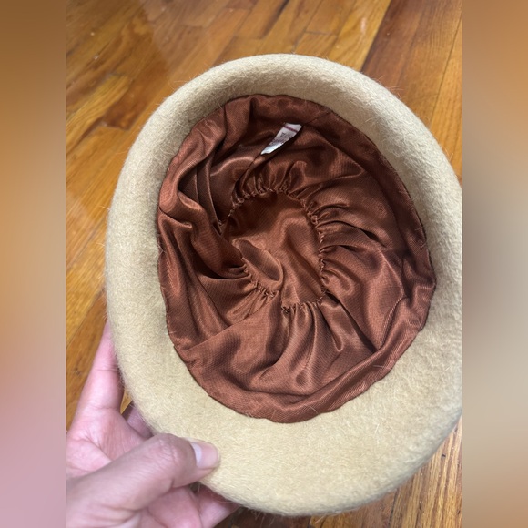 Stylish Tan Wool Hat with Tassel Detail - Picture 3 of 5